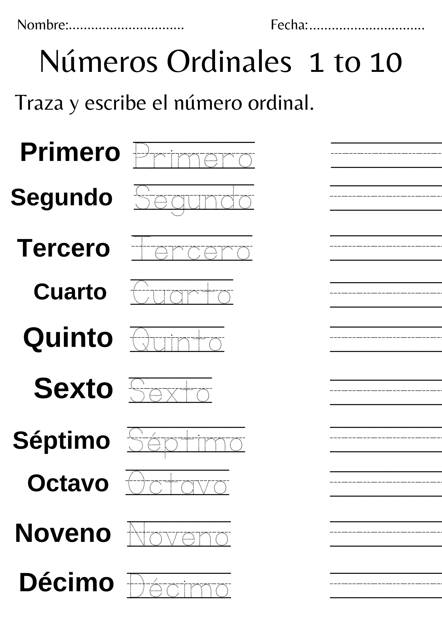N Meros Ordinales Del 1 Al 10 Actividad De Escritura Para Kindergarten Made By Teachers N Meros Ordinales Del 1 Al 10 Actividad De Escritura Para Kindergarten Made By Teachers