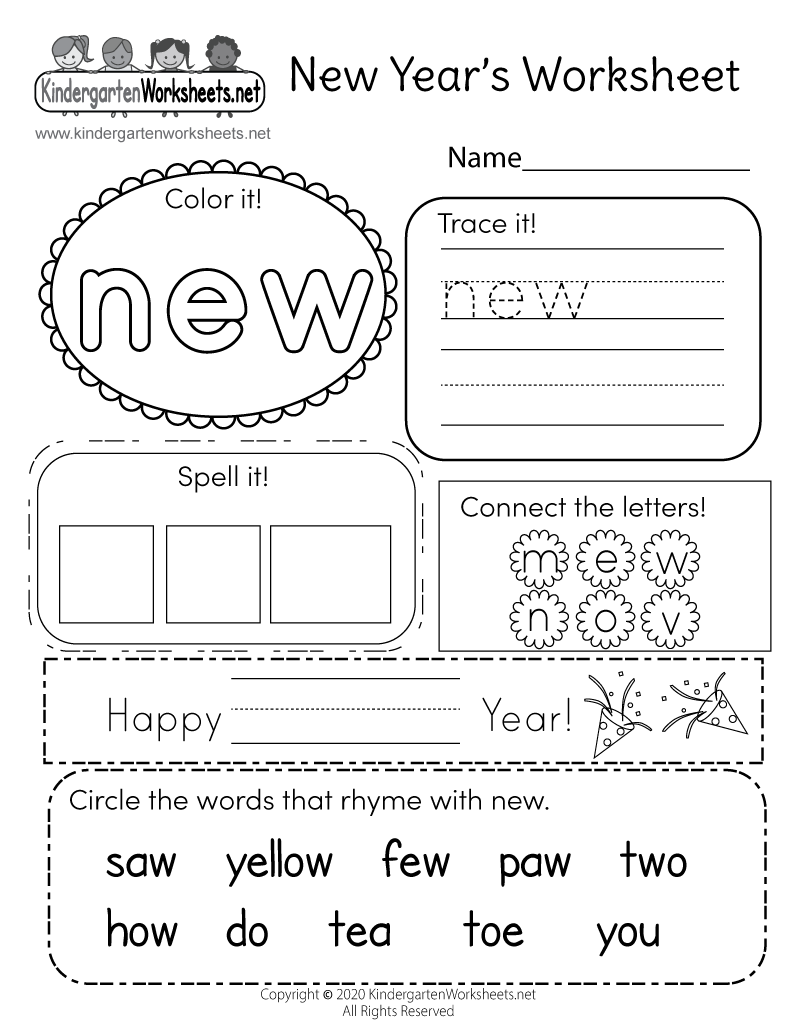 New Year S Worksheet Free Printable Digital PDF