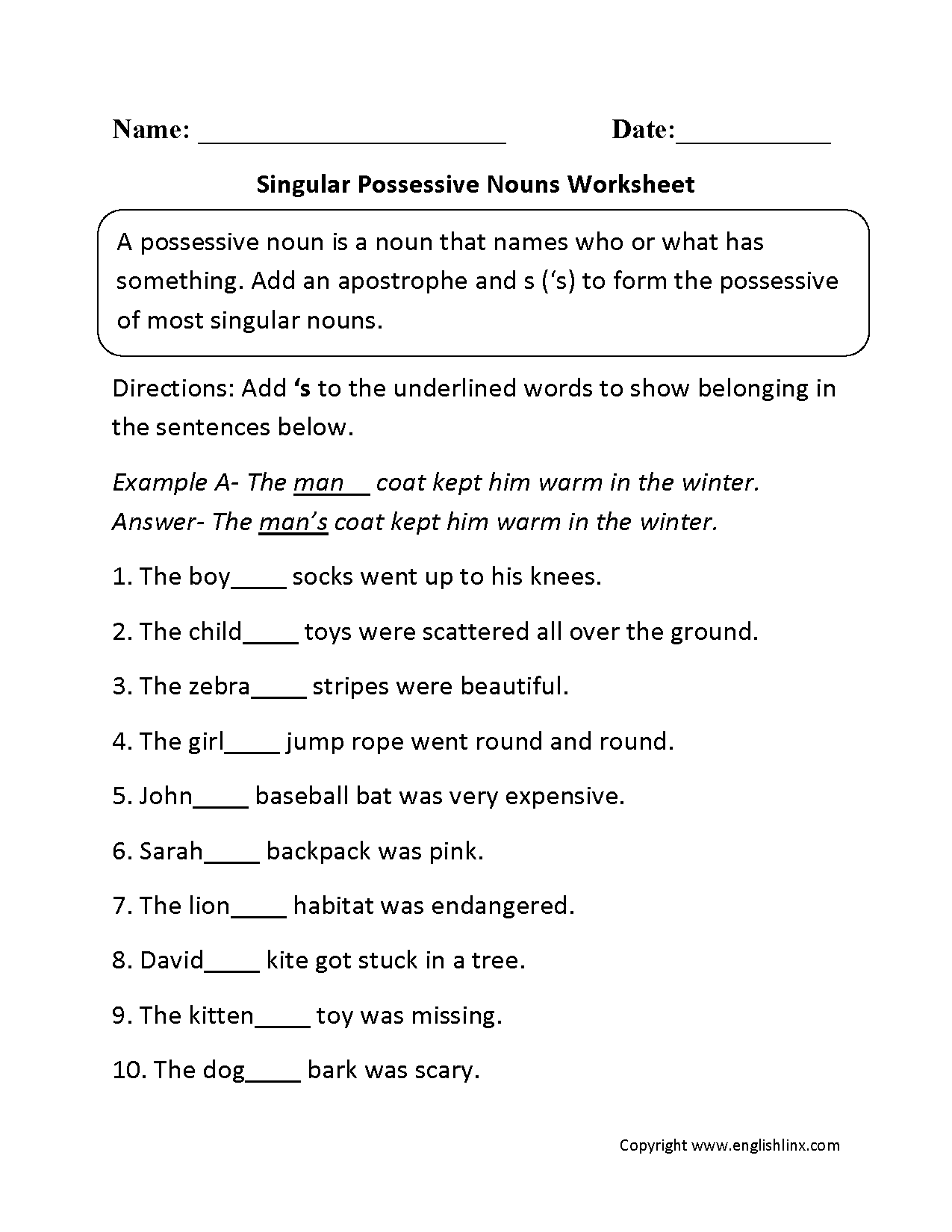 Nouns Worksheets Possessive Nouns Worksheets Nouns Worksheets Possessive Nouns Worksheets