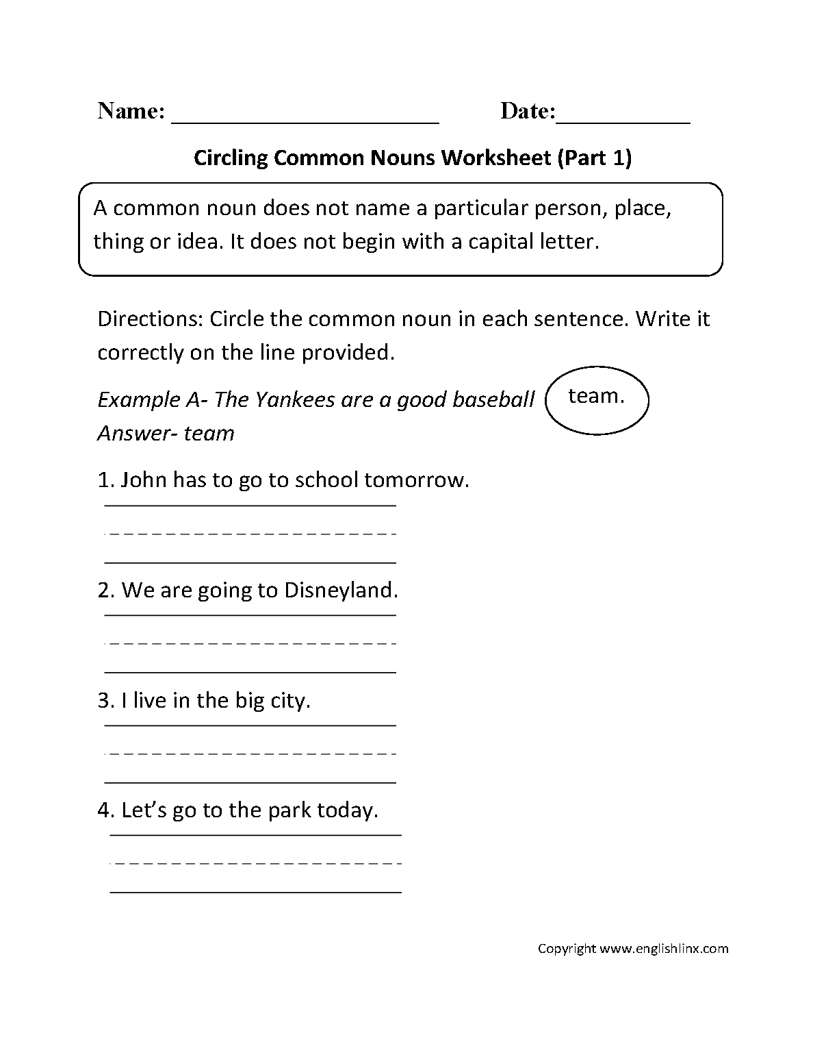 Thanksgiving Common Vs Proper Nouns Worksheet Squarehead Teachers