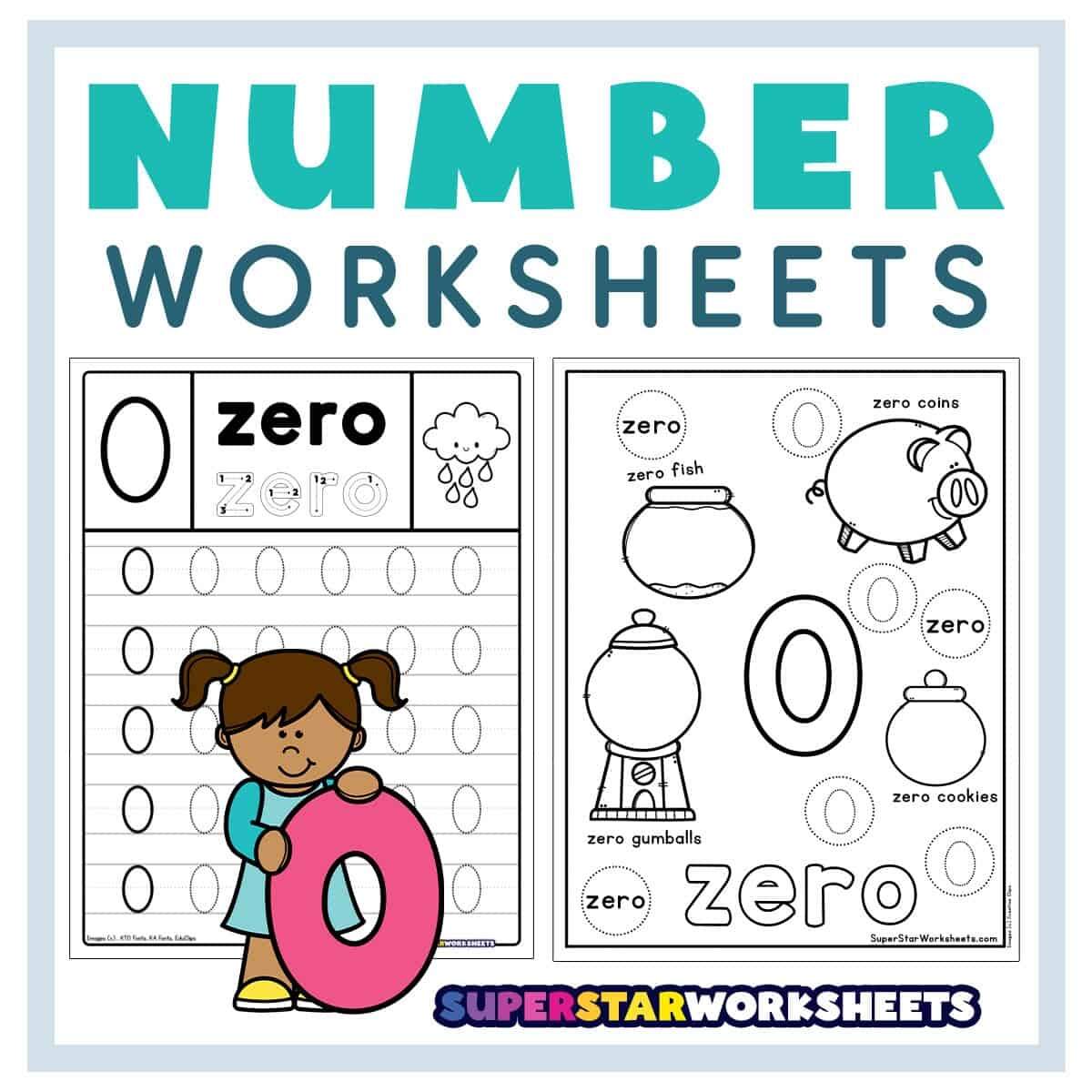 Number 0 Worksheets Superstar Worksheets Tracing Number 0 Kindergarten Worksheet Free Printable PDF
