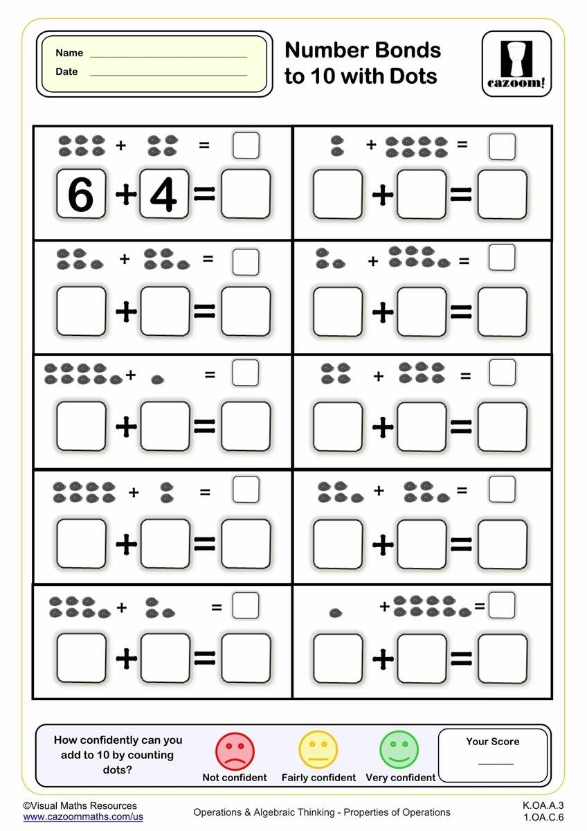 Number Bonds To 10 Worksheets Teaching Resources
