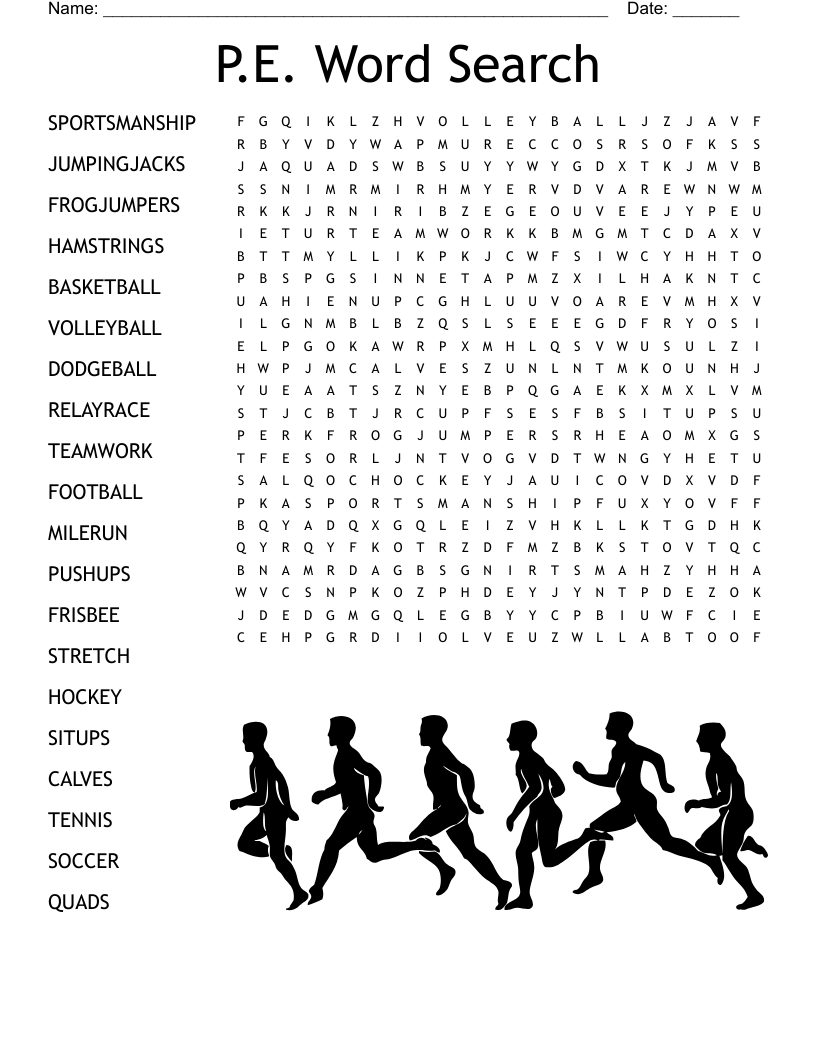 P E Word Search WordMint P E Word Search WordMint