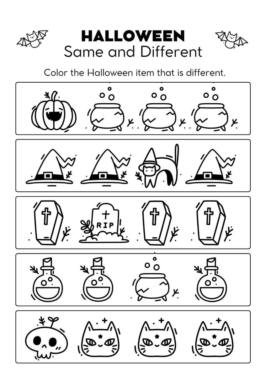 Page 2 Free Printable Halloween Worksheet Templates To Edit Canva Page 2 Free Printable Halloween Worksheet Templates To Edit Canva