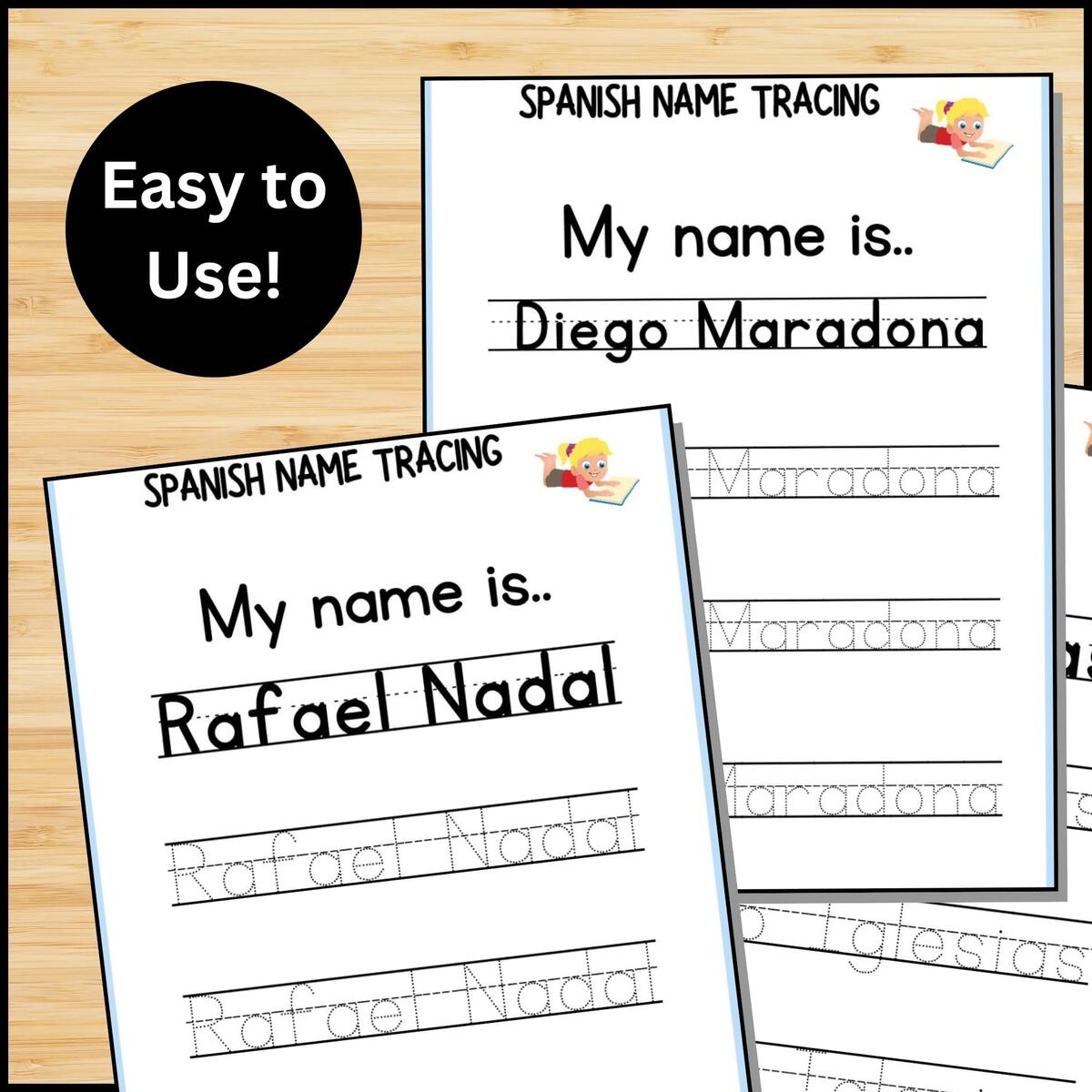 Personalized SPANISH Name Tracing Worksheet Handwriting Practice Kindergarten First Grade Handwriti Made By Teachers