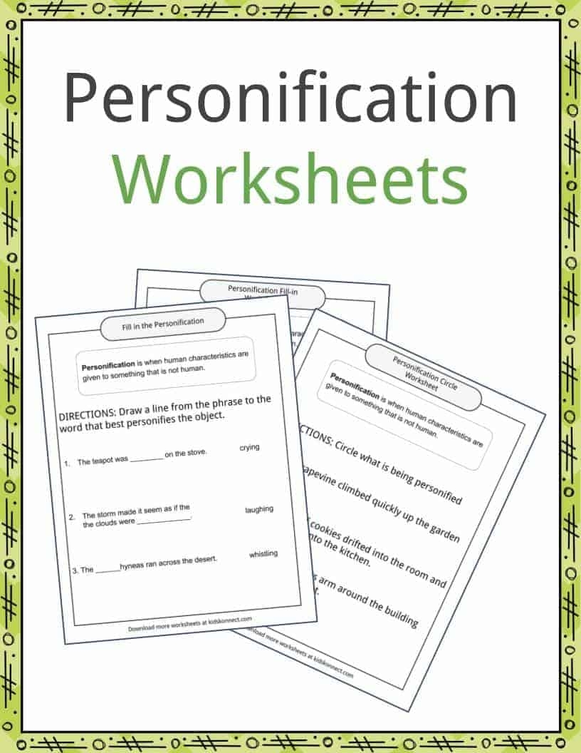 Personification Examples Definition And Worksheets KidsKonnect Personification Examples Definition And Worksheets KidsKonnect