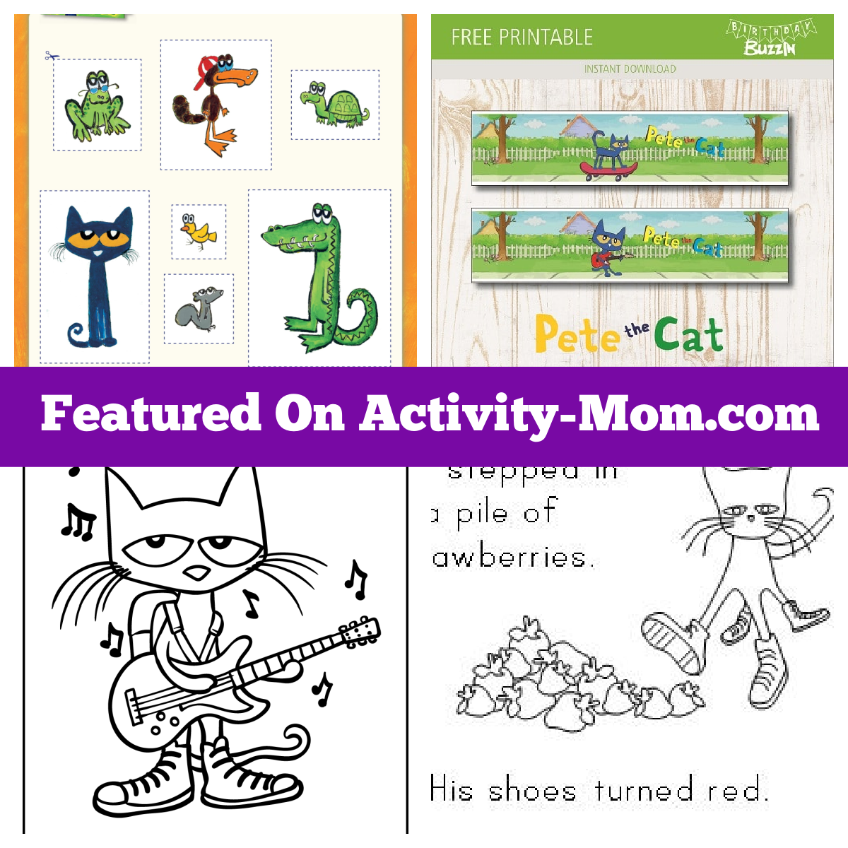 Pete The Cat Printables And Activities Free The Activity Mom