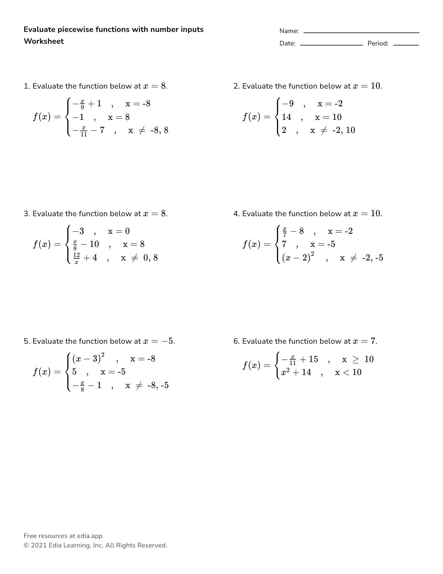 Piecewise Function How To Graph Examples Evaluating Worksheets Library Piecewise Function How To Graph Examples Evaluating Worksheets Library