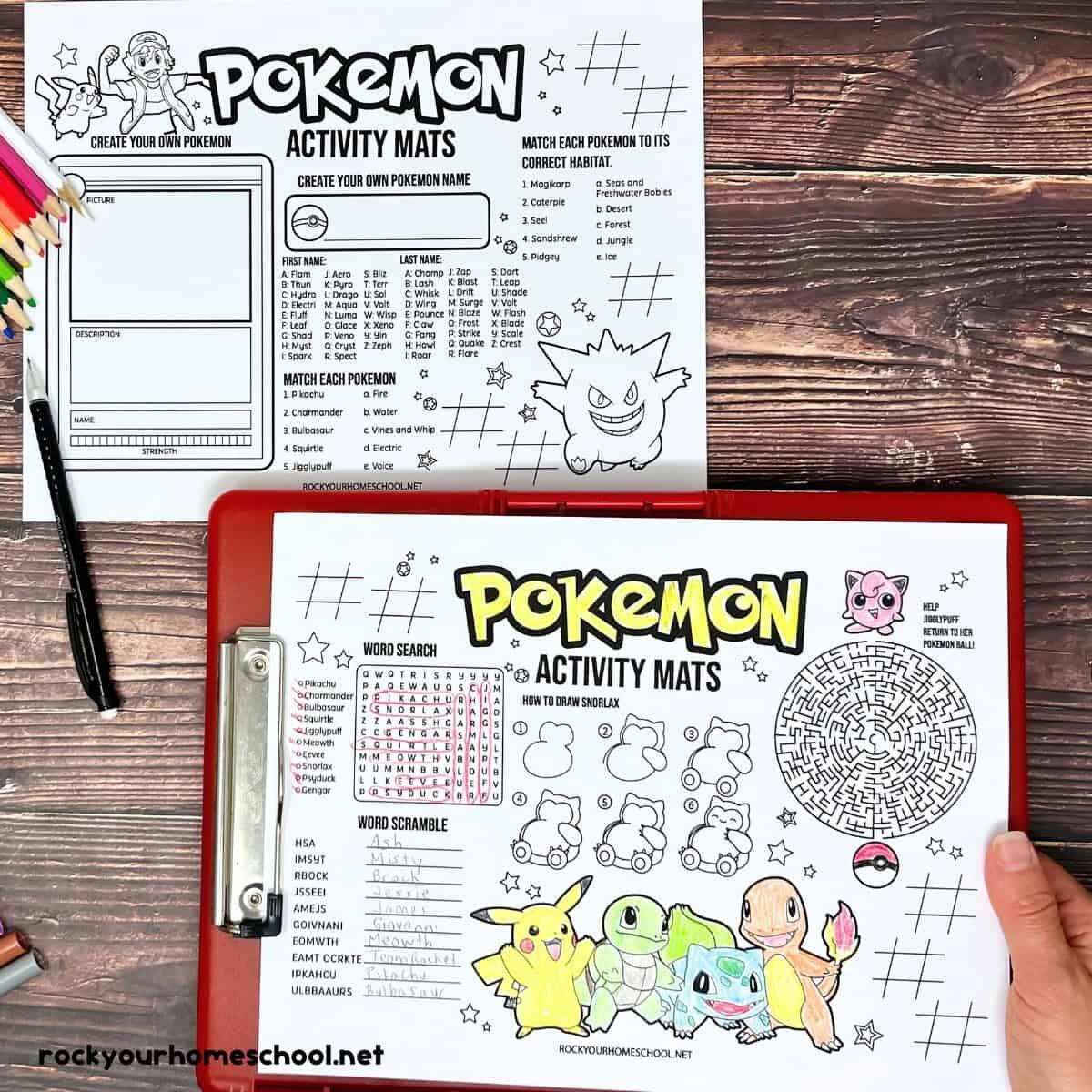 Pokemon Activity Sheets Print And Go Fun For Kids Free Rock Your Homeschool Pok Mon Worksheets Teaching Squared