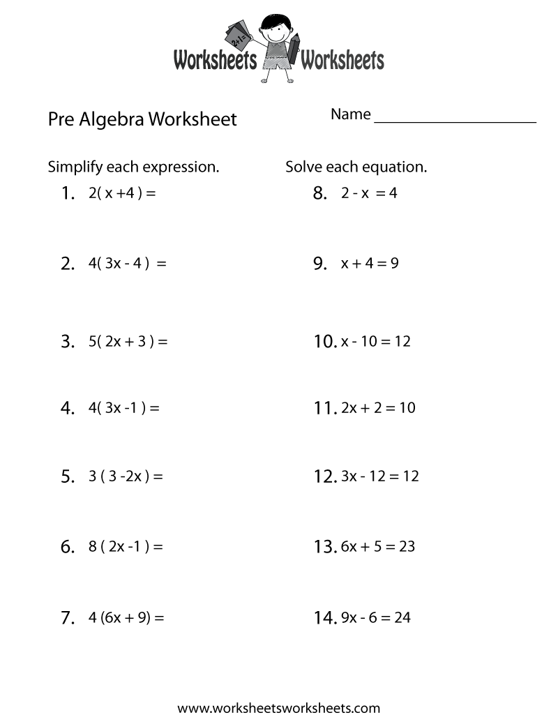 Pre Algebra Review Worksheet Worksheets Worksheets Pre Algebra Review Worksheet Worksheets Worksheets