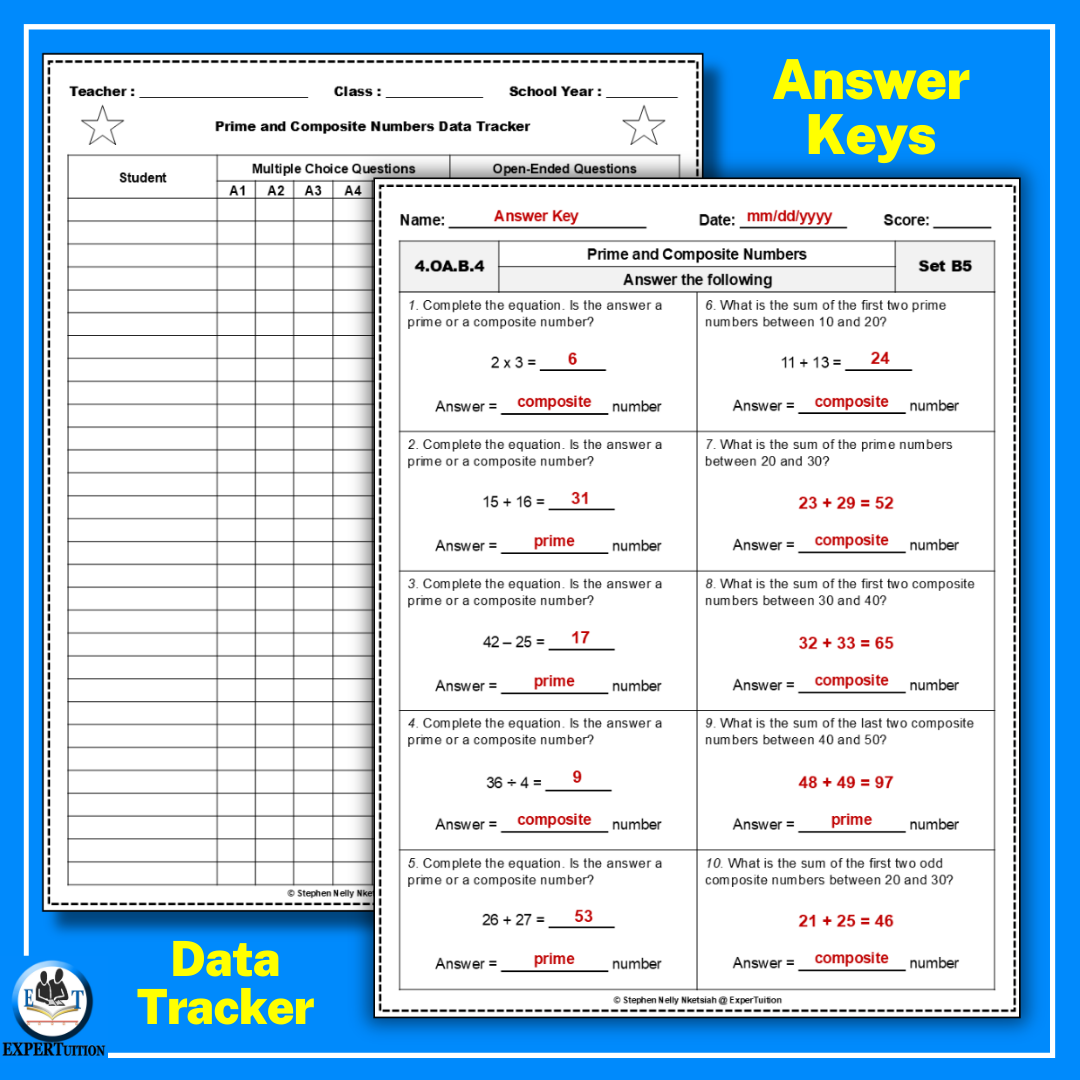 Prime And Composite Numbers Worksheets ExperTuition