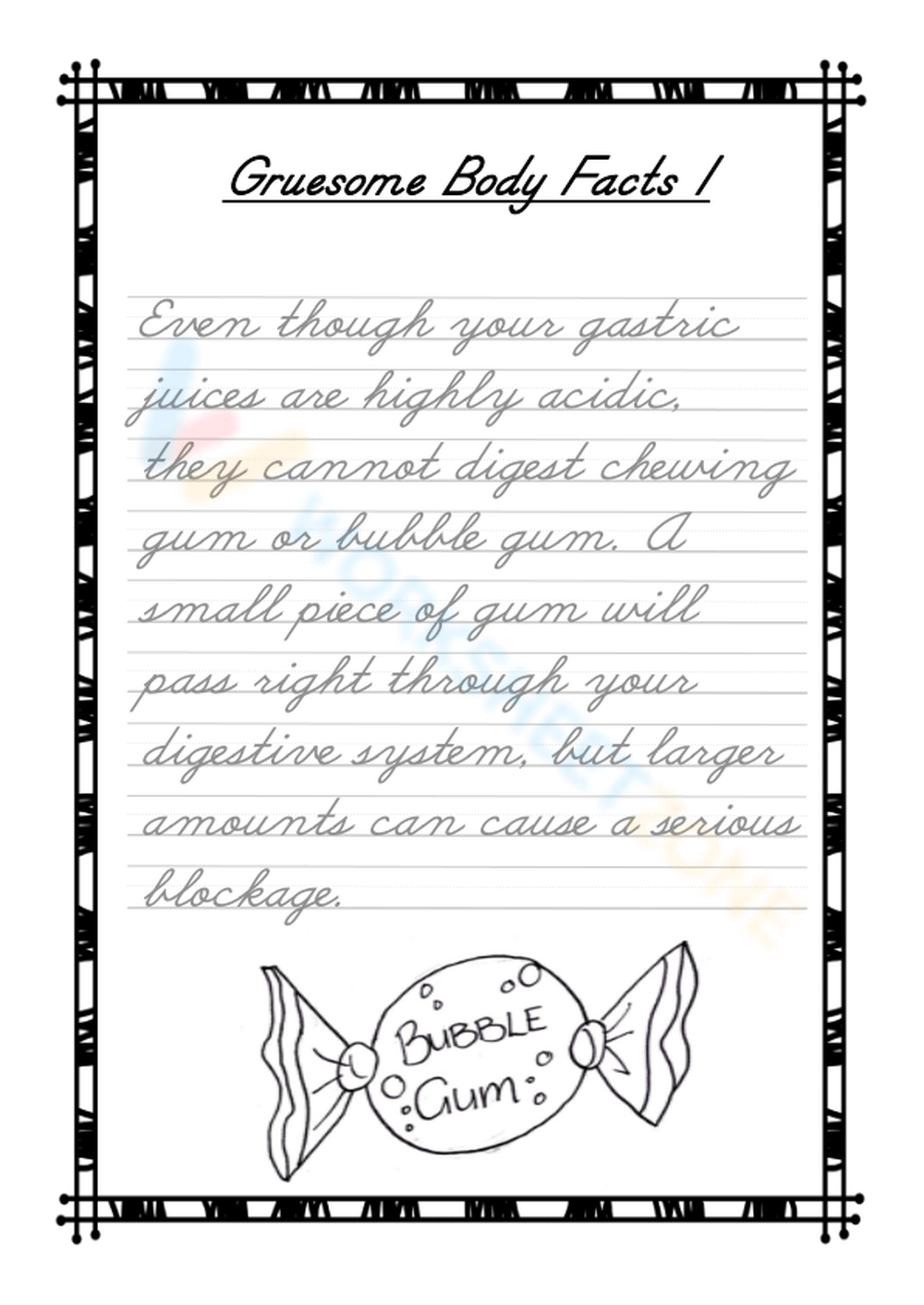 Printable 4th Grade Handwriting Worksheets Printable 4th Grade Handwriting Worksheets