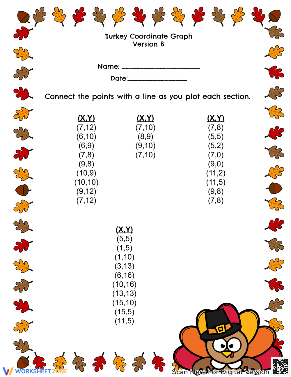 Printable 4th Grade Thanksgiving Plotting Point Worksheets Worksheets Printable 4th Grade Thanksgiving Plotting Point Worksheets Worksheets