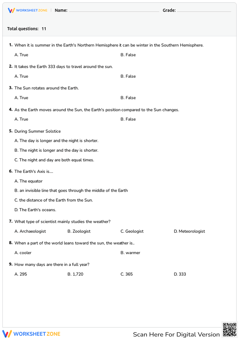Printable 6th Grade Weather And Climate Worksheets
