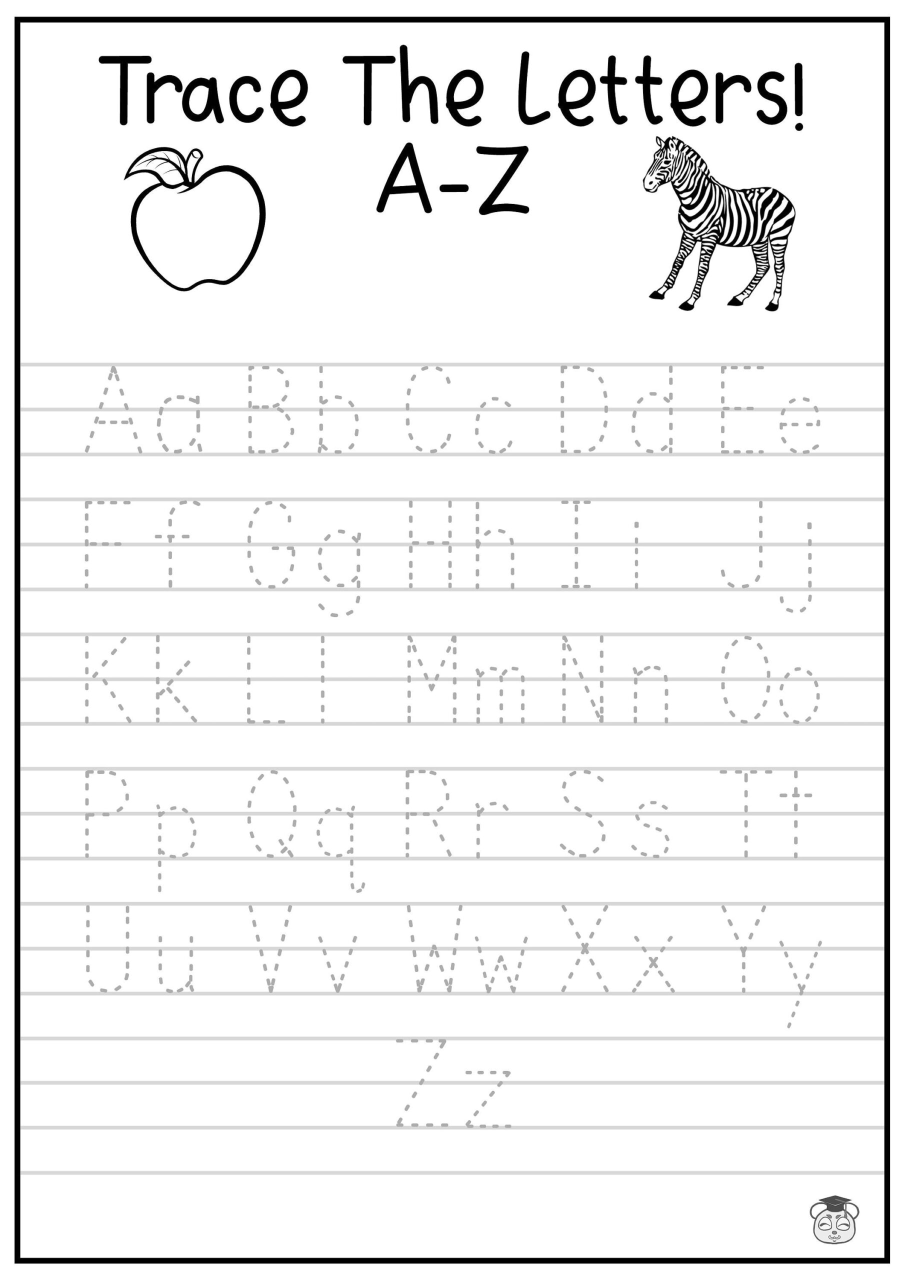 Printable A Z Letter Tracing Worksheet Capital And Lowercase Alphabetical Letter Tracing Ages 3 7 KG1 To Grade 2 Etsy Printable Worksheets Trace The Letters Uppercase A Z Preschool Kindergarten Homeschool Etsy Sweden