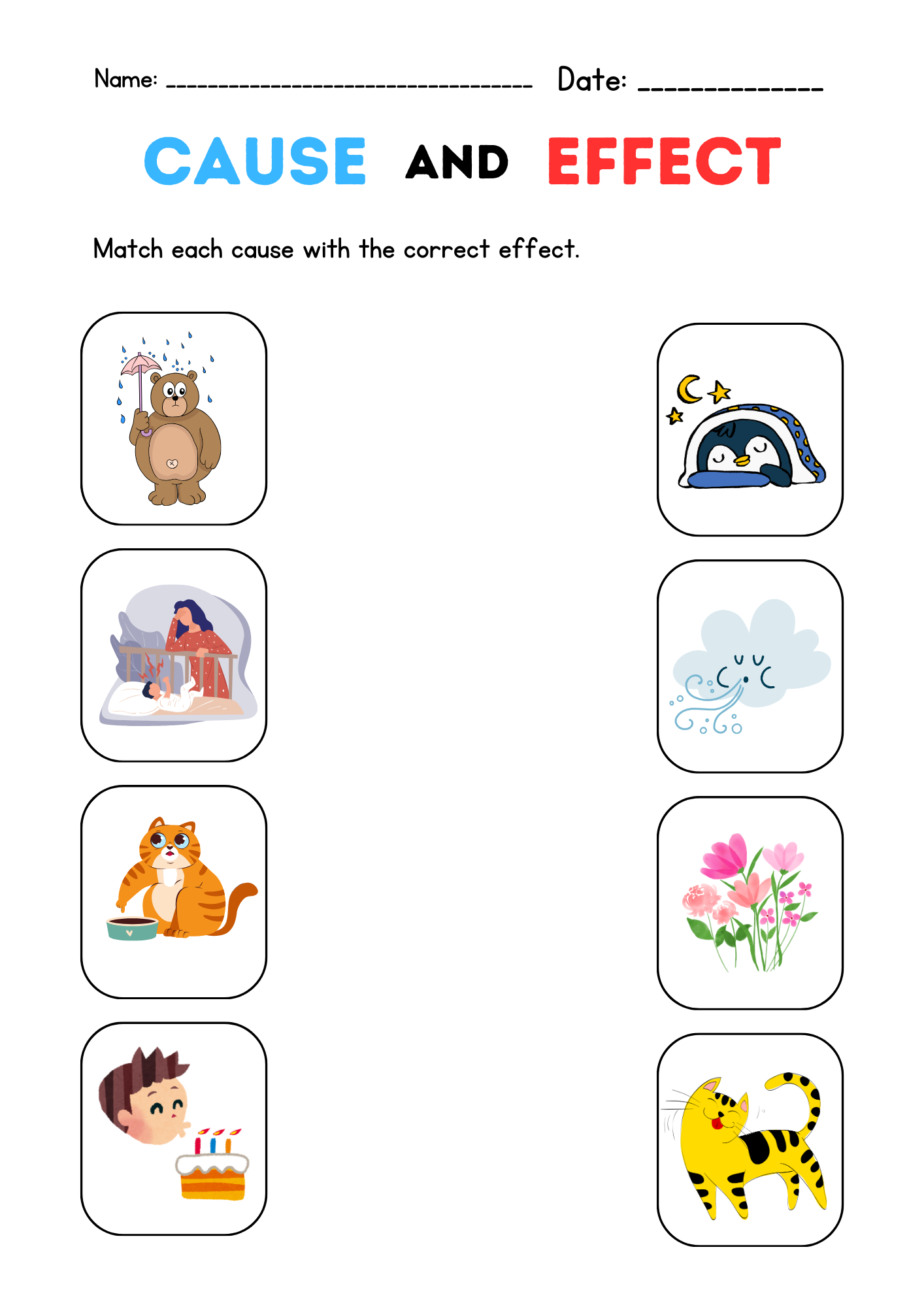 Printable Cause And Effect Worksheets Grade 1 4 Teaching Resources