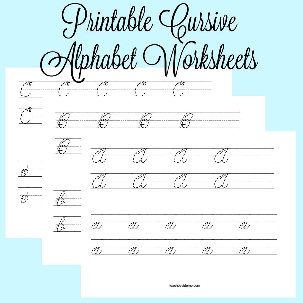 Printable Cursive Alphabet Worksheets Teach Beside Me 21 Cursive Handwriting Worksheets Consonant And Vowel Tracing In A PDF File Etsy