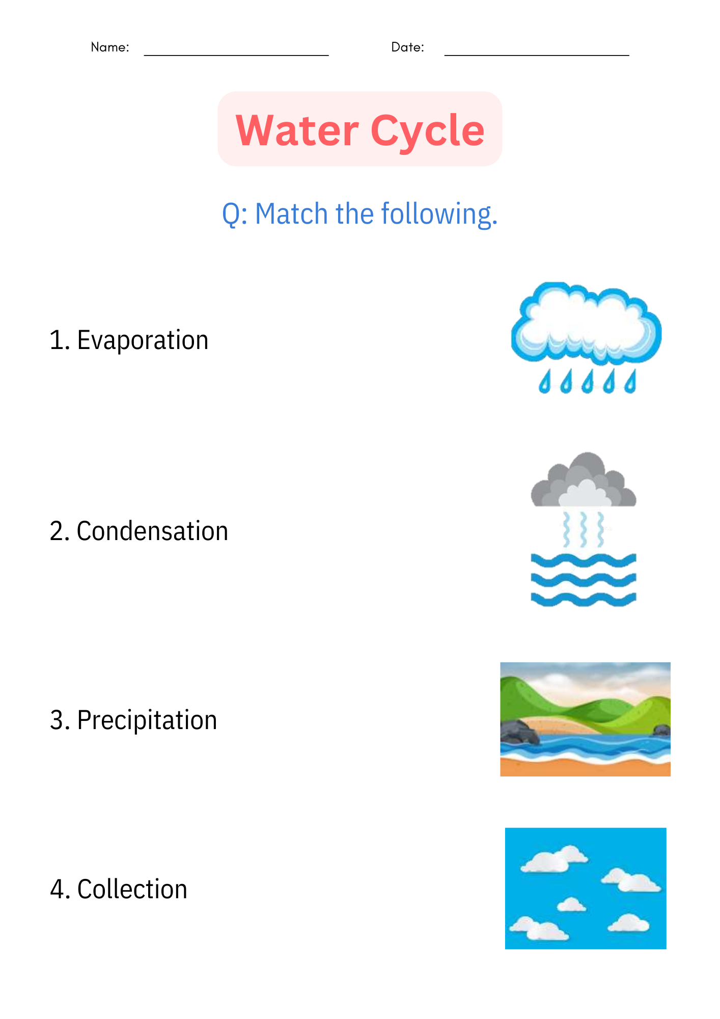 Printable Diagram Science Water Cycle Worksheet And Activities For Grade 1 2 3 Made By Teachers Printable Diagram Science Water Cycle Worksheet And Activities For Grade 1 2 3 Made By Teachers
