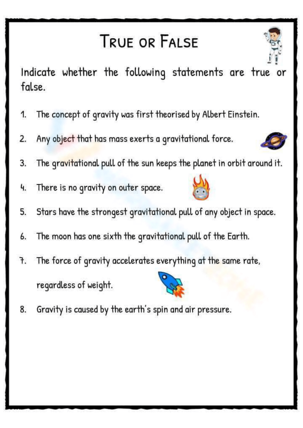 Printable Gravity Worksheets Download Printable Gravity Worksheets Download