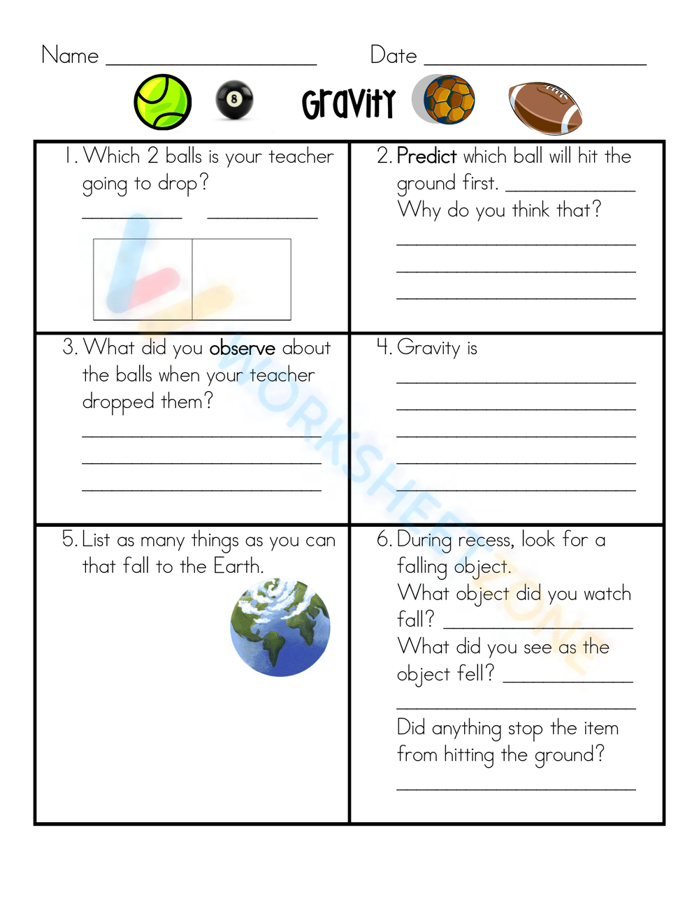 Printable Gravity Worksheets Download Printable Gravity Worksheets Download