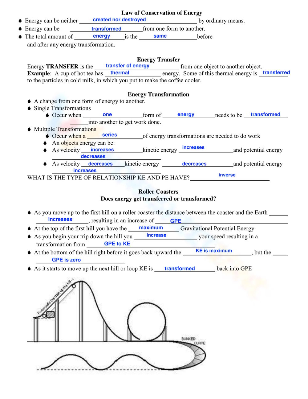 Printable Kinetic Potential Energy Worksheets Download Printable Kinetic Potential Energy Worksheets Download