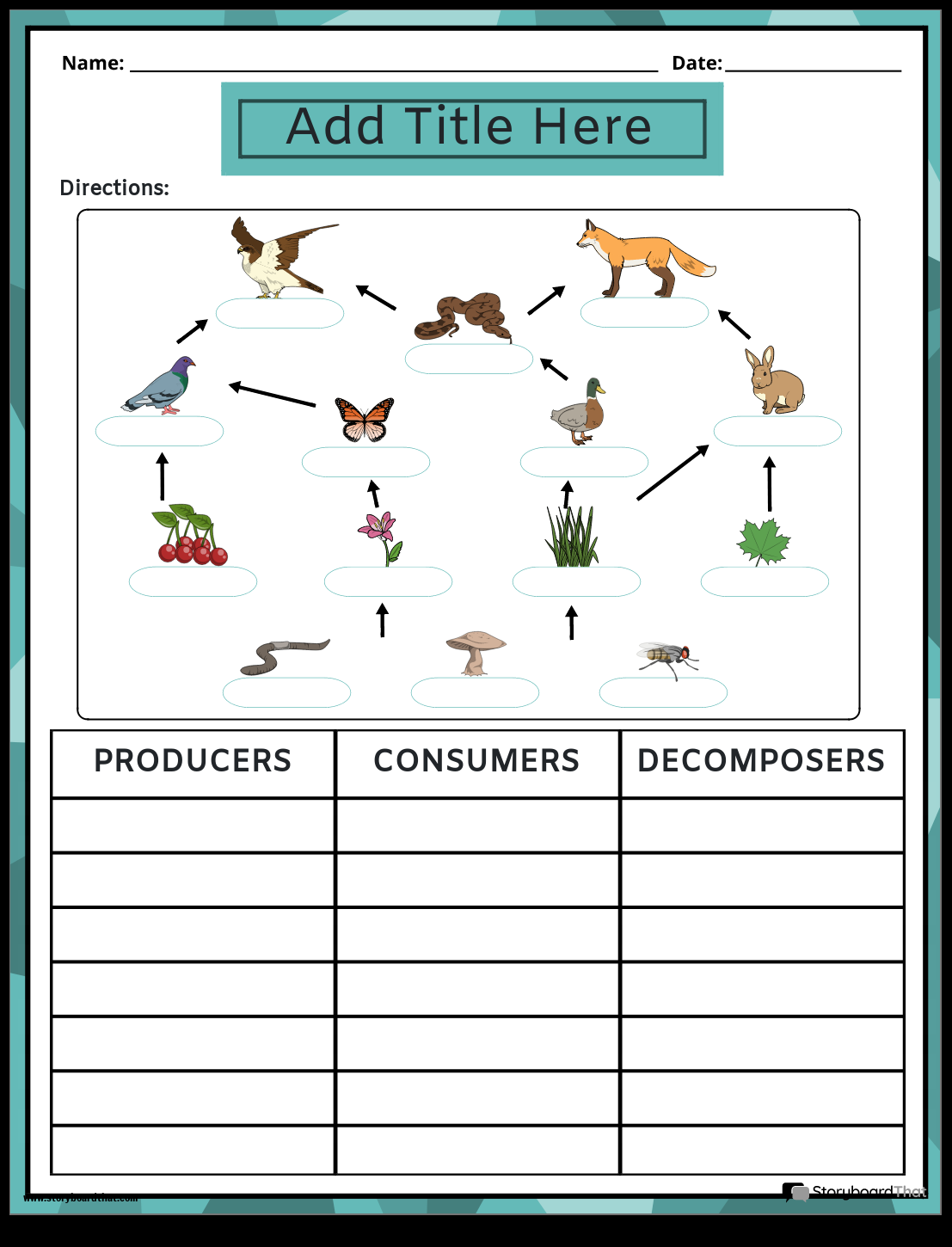 Producers Consumers Worksheets Free Ecology Activities Producers Consumers Worksheets Free Ecology Activities