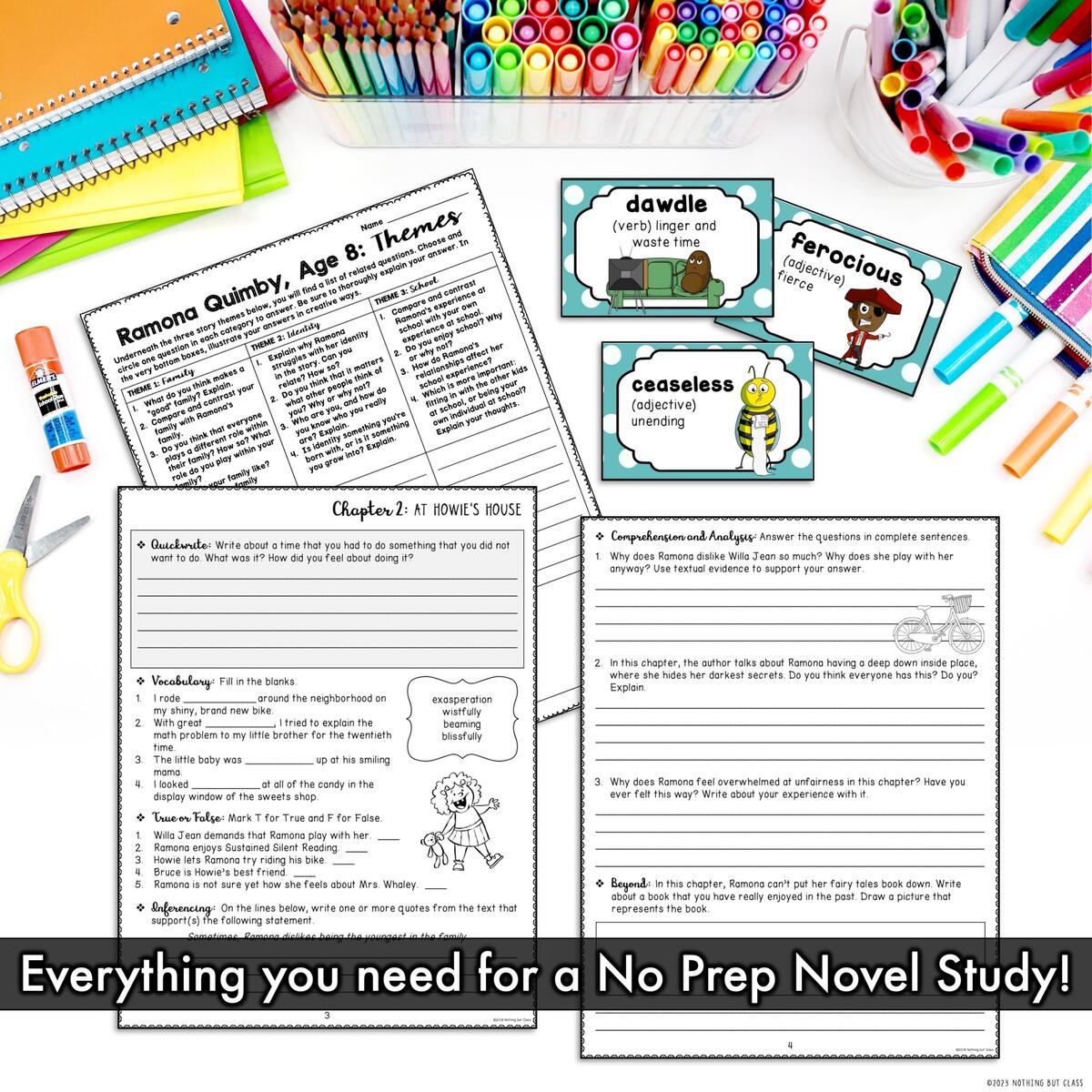Ramona Quimby Age 8 Novel Study Unit Made By Teachers Ramona Quimby Age 8 Novel Study Unit Made By Teachers