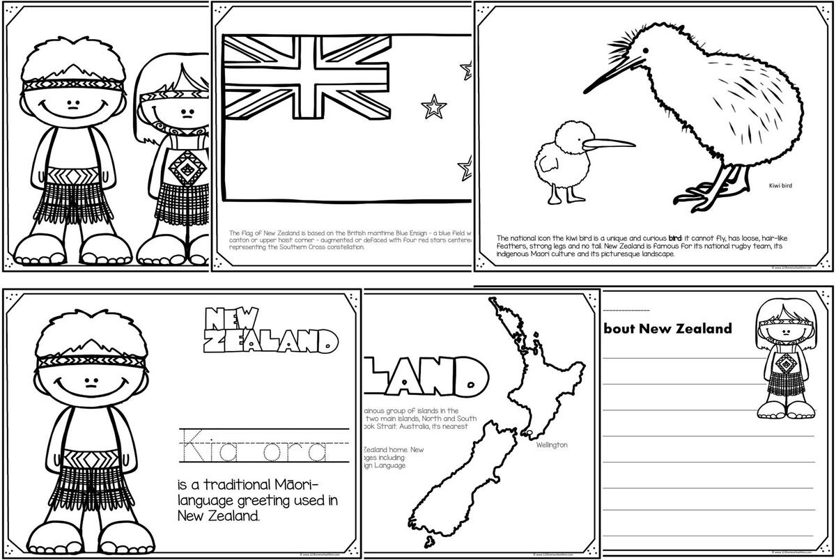 Read Color Learn Country Coloring Pages