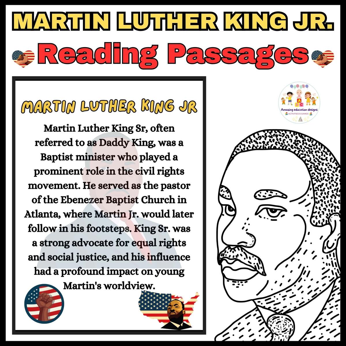 Reading Passages Worksheets Martin Luther King Jr Made By Teachers Reading Passages Worksheets Martin Luther King Jr Made By Teachers