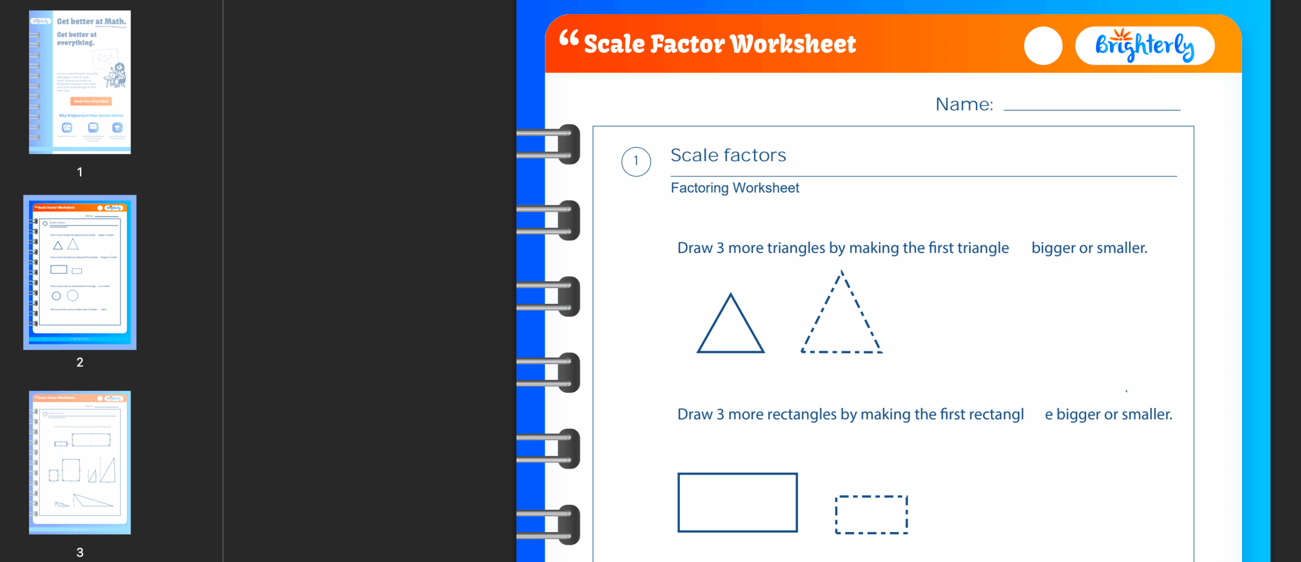 Scale Factor Worksheets Free Printable