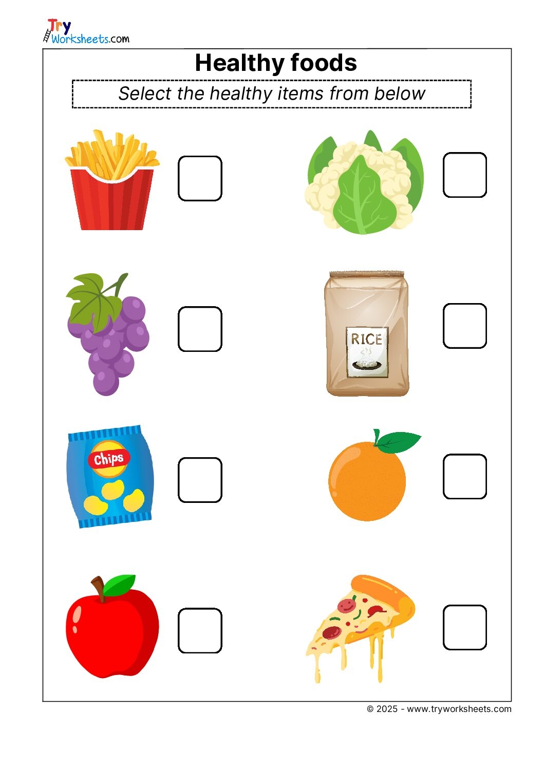 Science Grade 1 Worksheet Healthy Food Try Worksheets