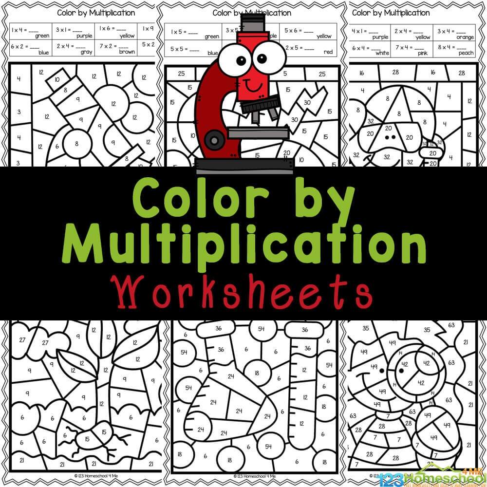Color By Multiplication Fun Free Printable Worksheets For Kids PDF