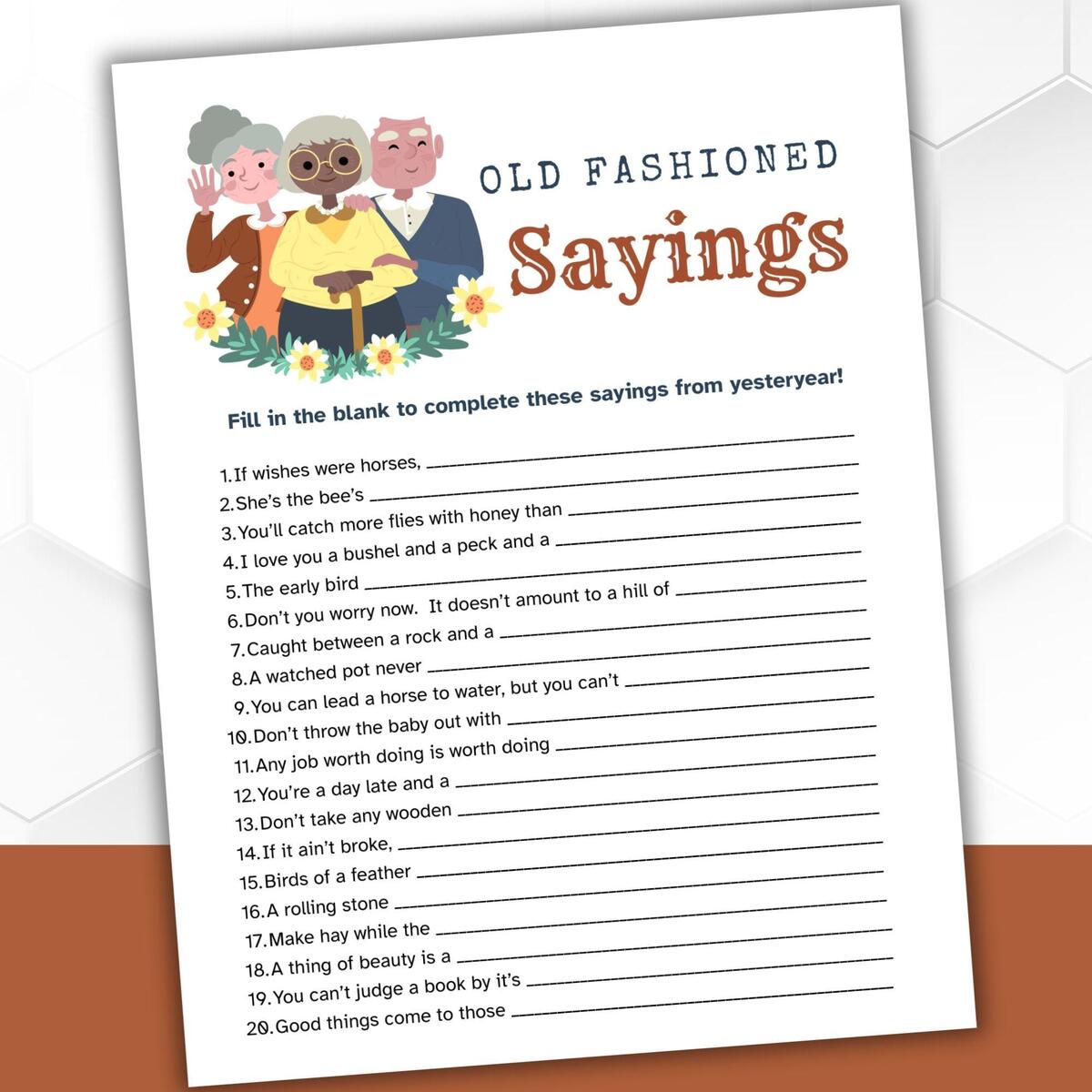 Senior Worksheets Etsy Senior Worksheets Etsy