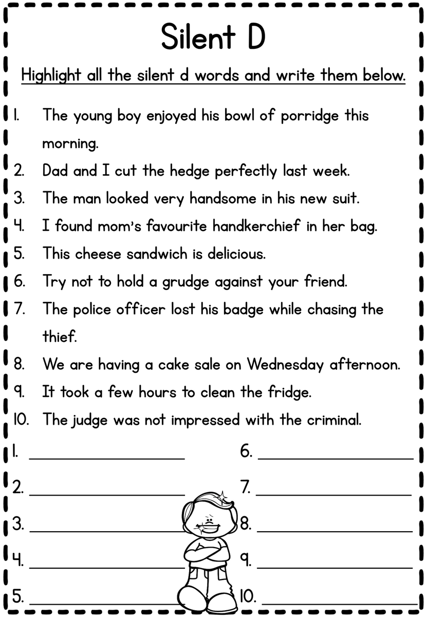 Silent Letter Worksheet Freebie Made By Teachers Silent Letter Worksheet Freebie Made By Teachers