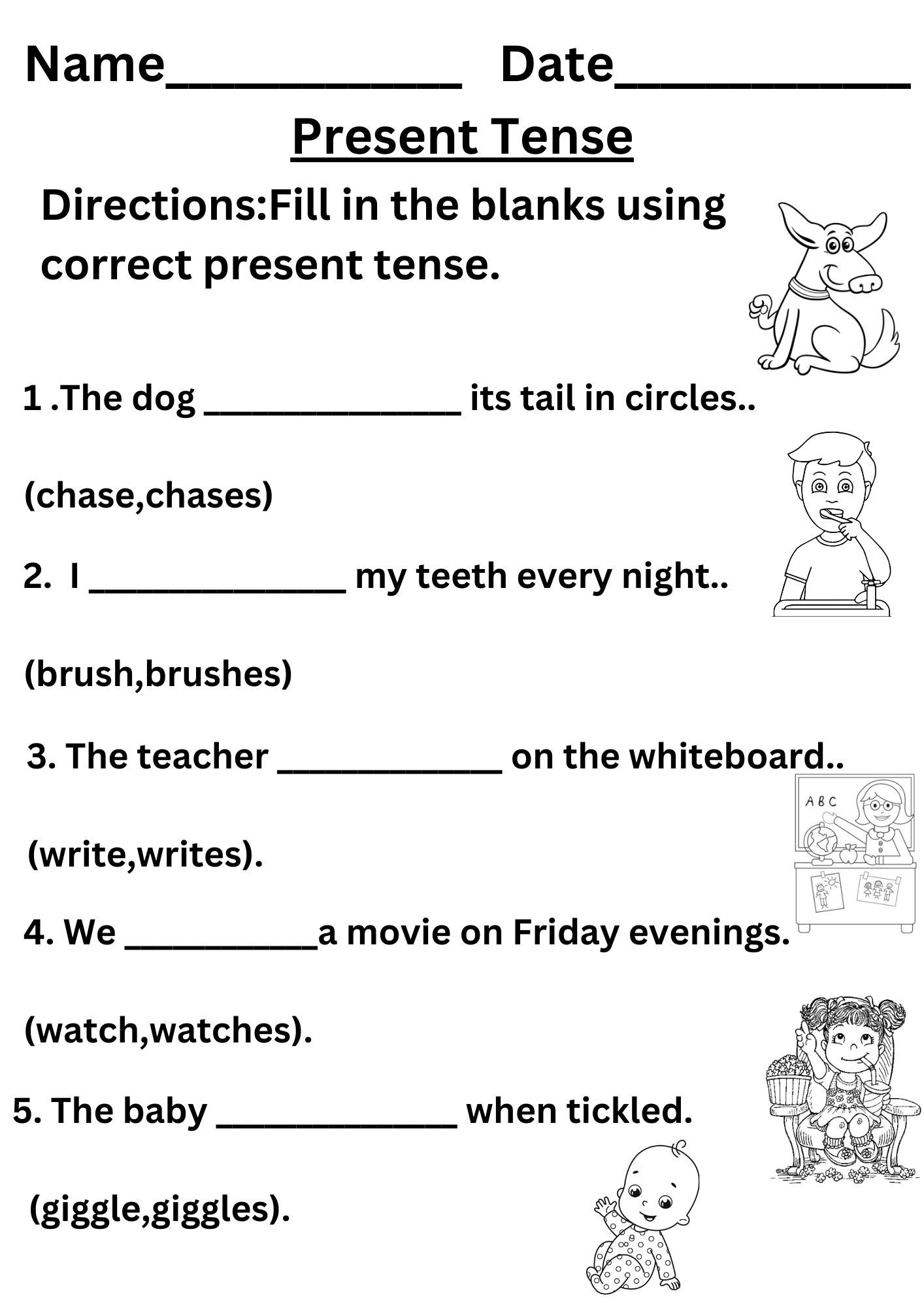 101 Present Simple PDF Worksheets With Answers Grammarism