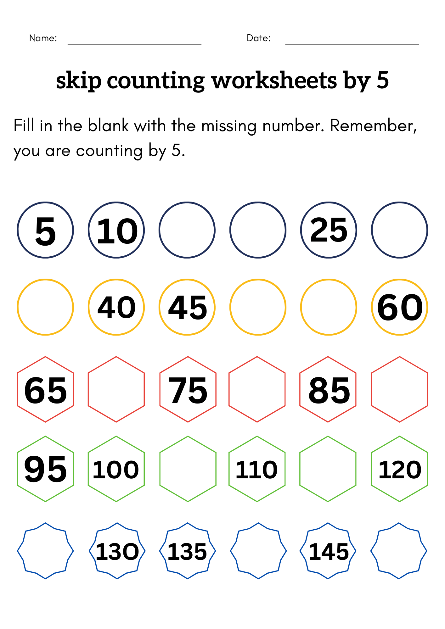 Skip Counting Worksheets And Charts Free Printables Lettering SVG Files Tools Apps