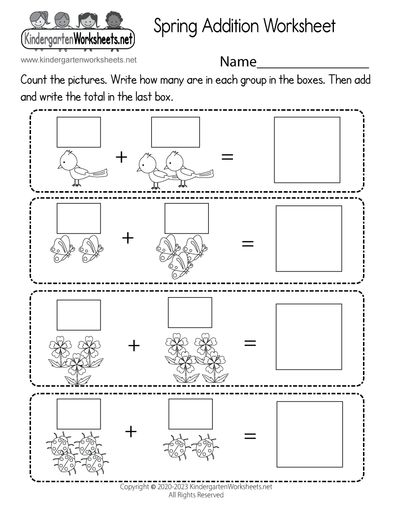Spring Addition Worksheet Free Printable Digital PDF Spring Addition Worksheet Free Printable Digital PDF