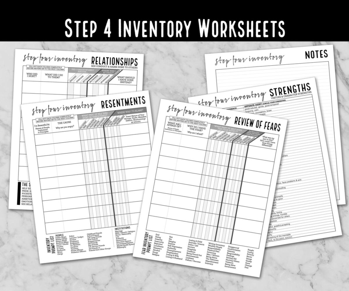 Step 4 Inventory Worksheets Instant Download Pdf Etsy
