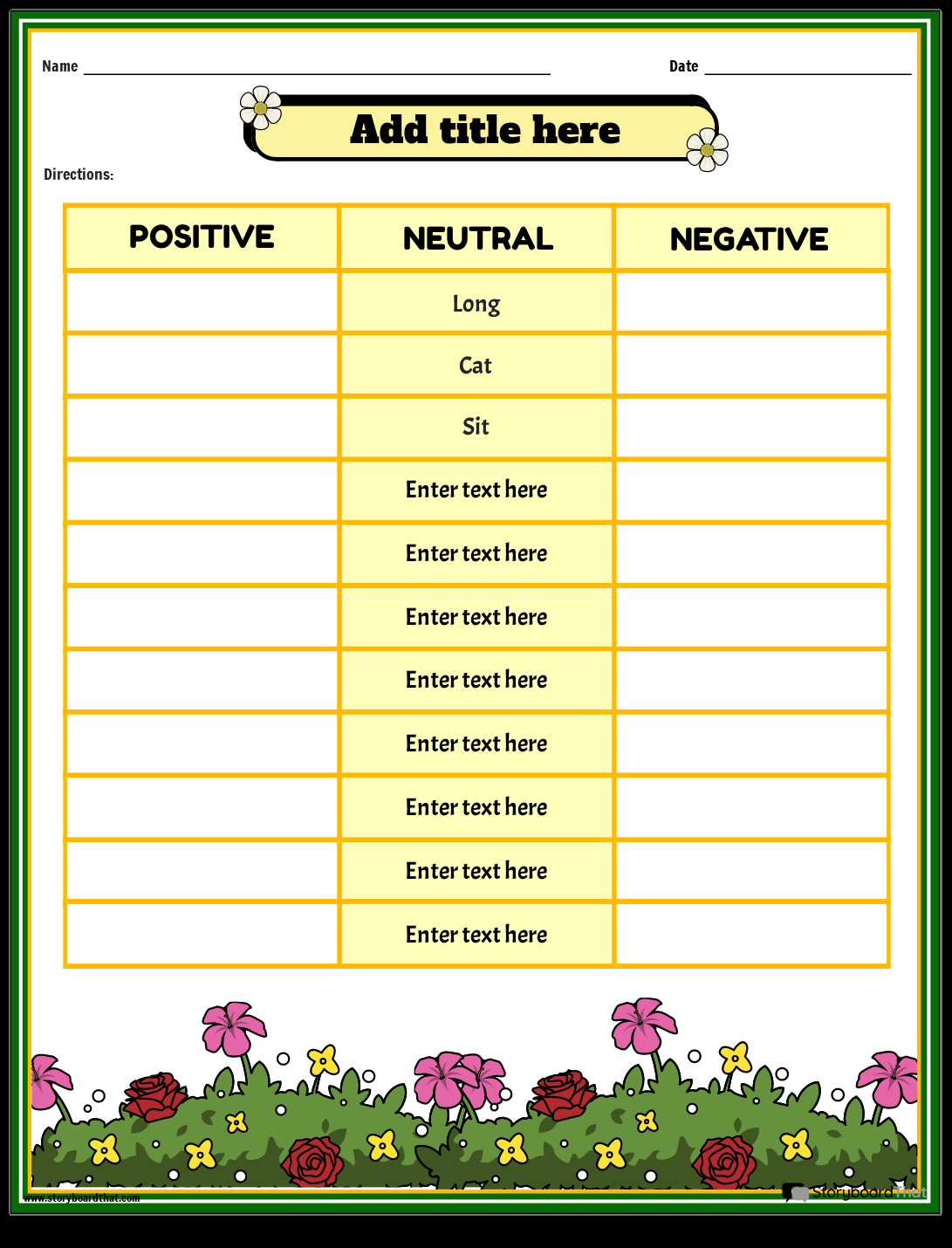 Storyboard That Free Tone And Mood Worksheets