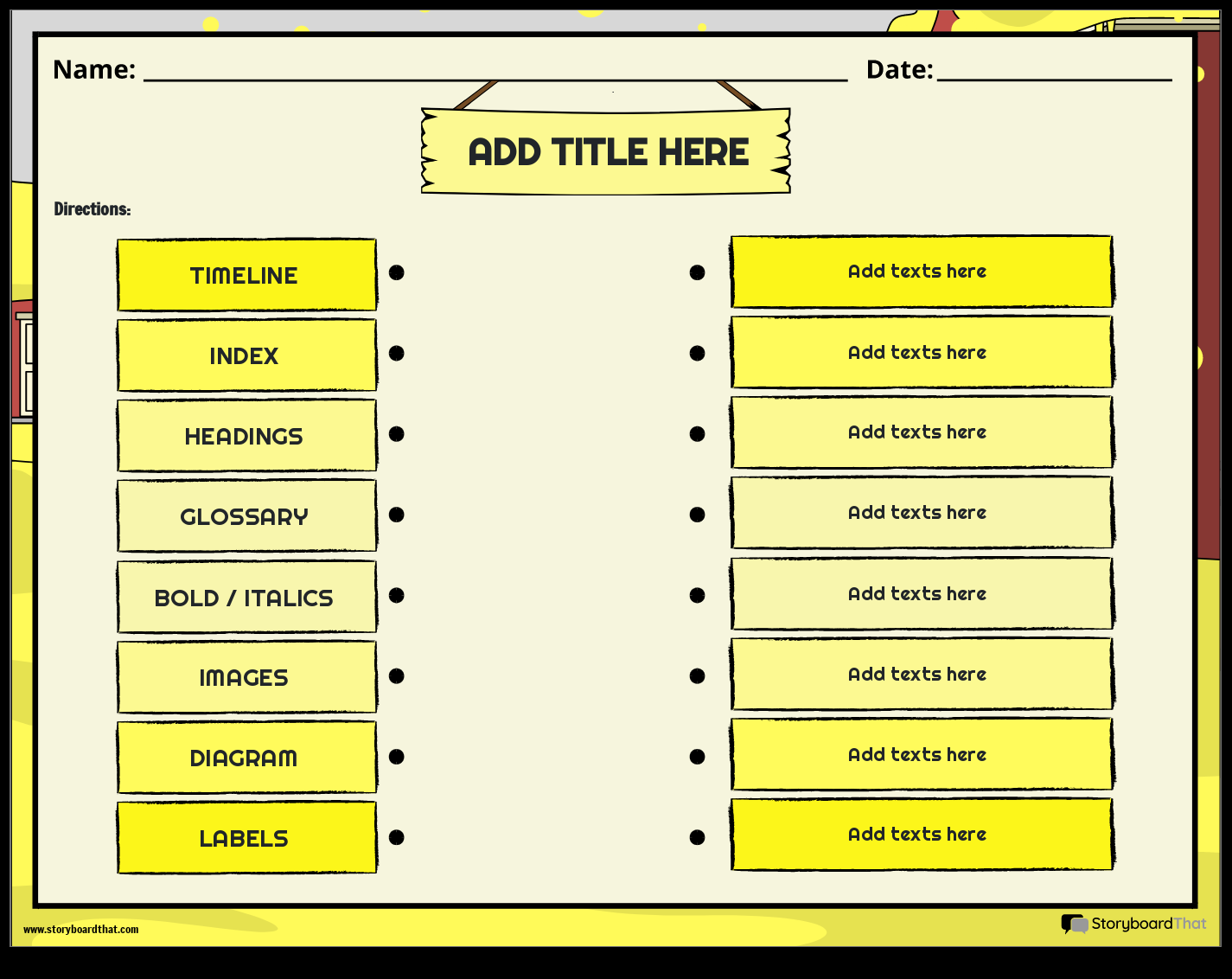 Storyboard That Text Features Worksheets For Reading Storyboard That Text Features Worksheets For Reading