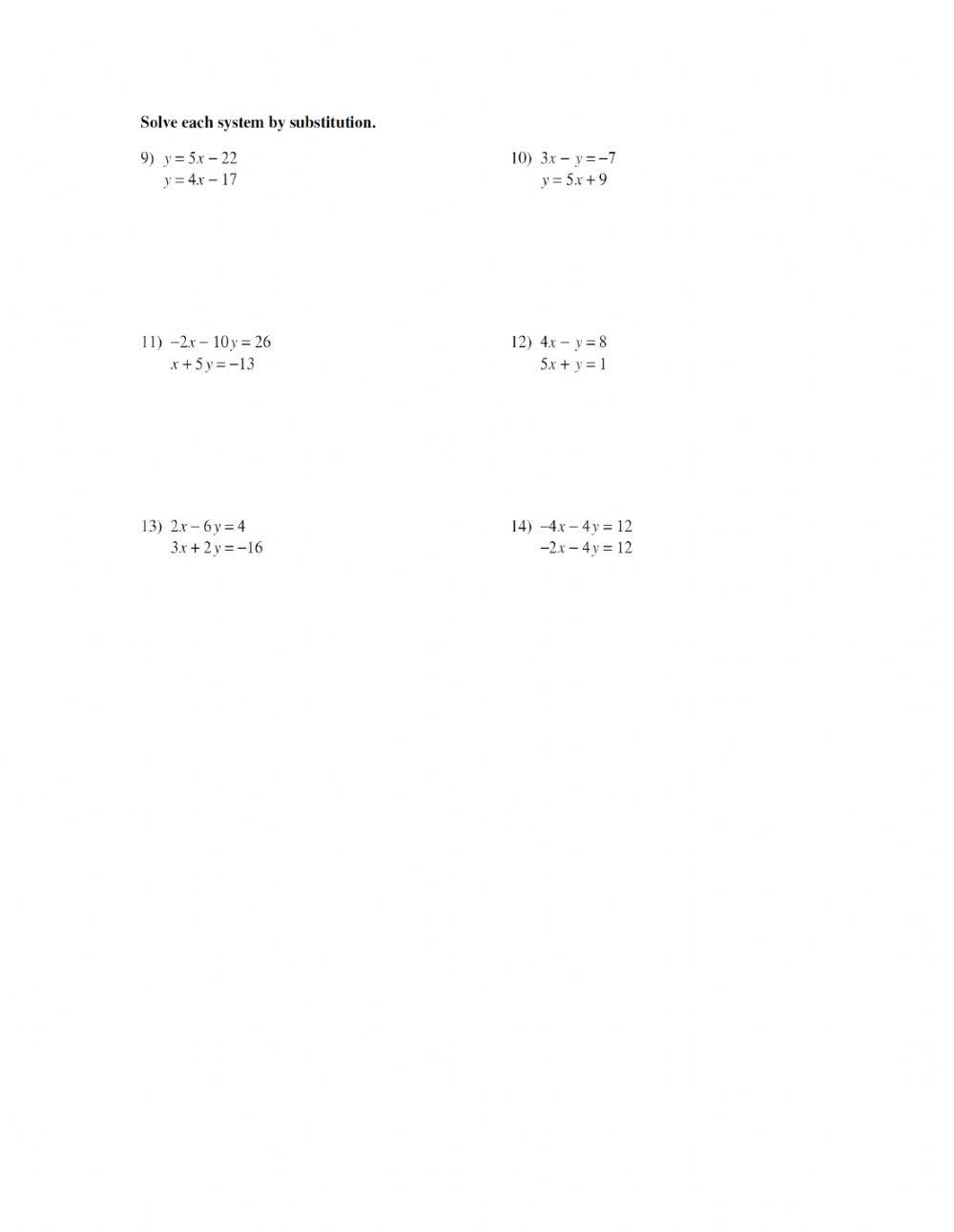 Substitution And Elimination Systems Of Equations 1 25 Online Worksheets Library Substitution And Elimination Systems Of Equations 1 25 Online Worksheets Library