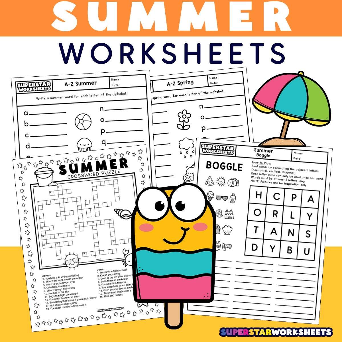 Summer Worksheets Free Printables Superstar Worksheets