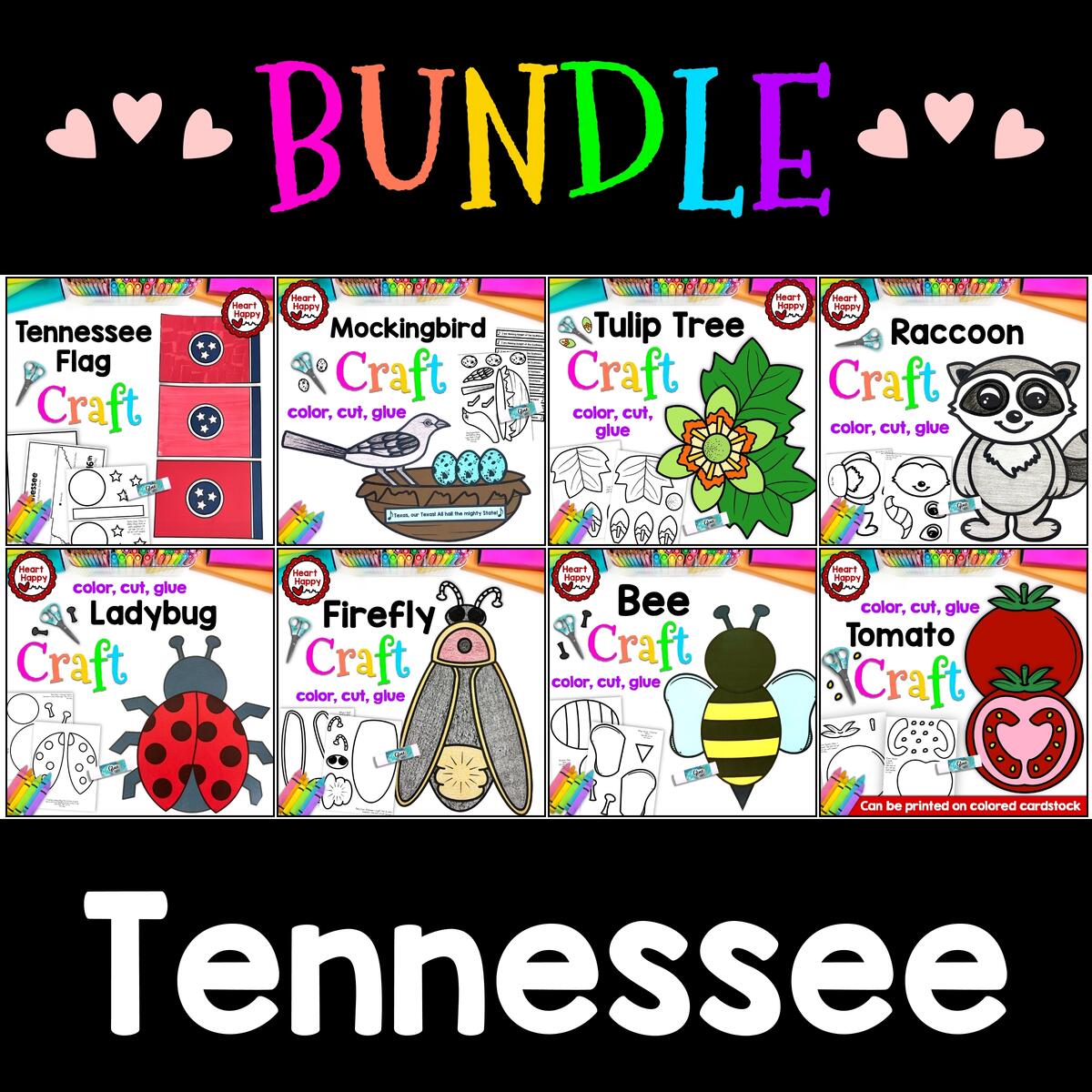 Tennessee State Symbols Craft BUNDLE Classful Tennessee State Symbols Craft BUNDLE Classful