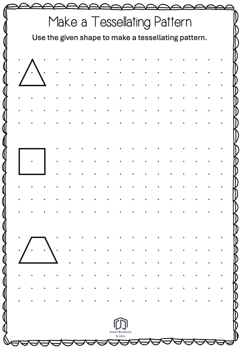Tessellating Pattern Worksheet Tessellating Pattern Worksheet