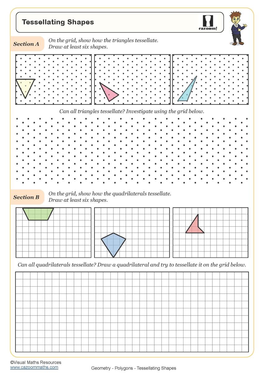 Tessellating Shapes Worksheet Fun And Engaging PDF Worksheets