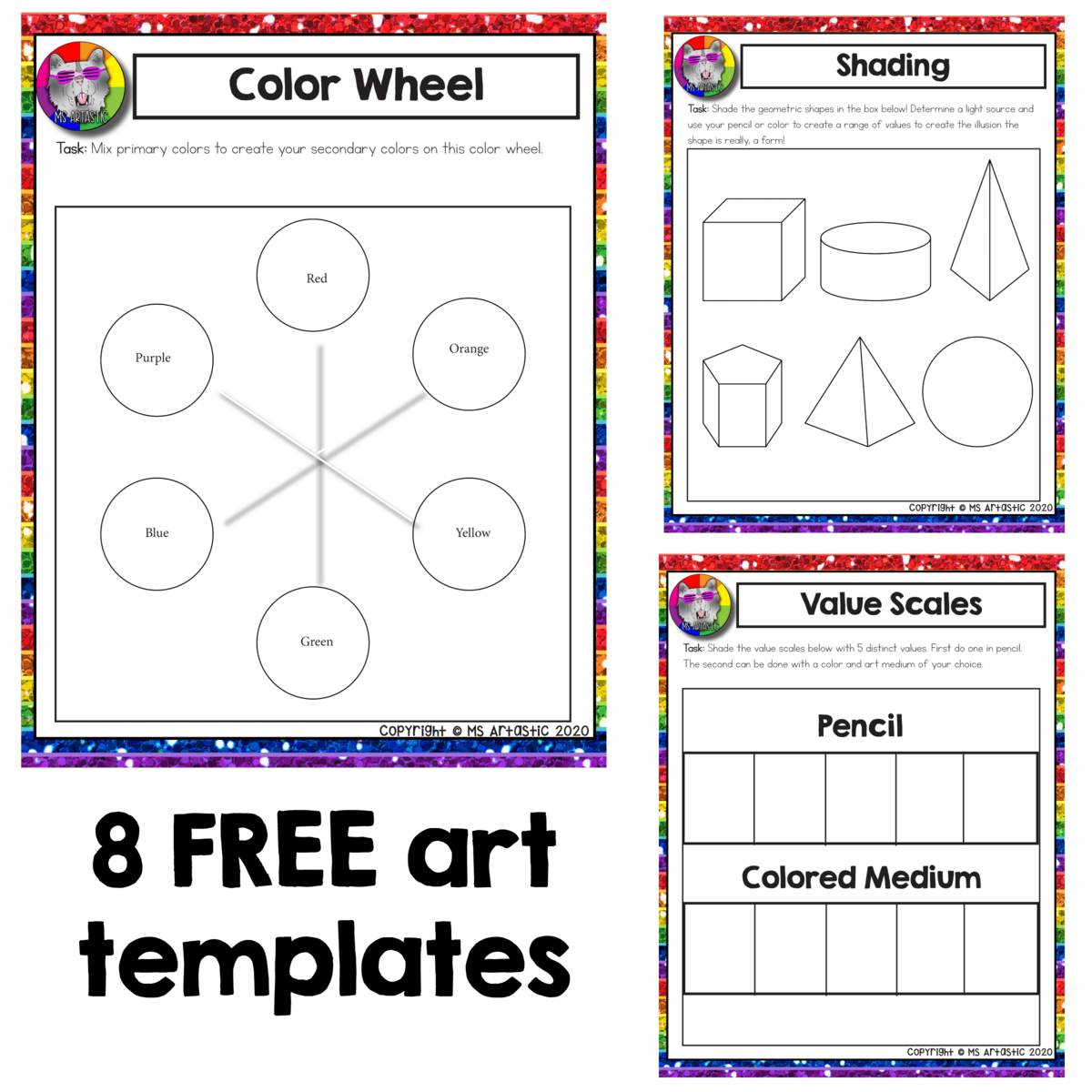 The BEST Free Art Worksheets Lessons And Ideas For Kids Ms Artastic