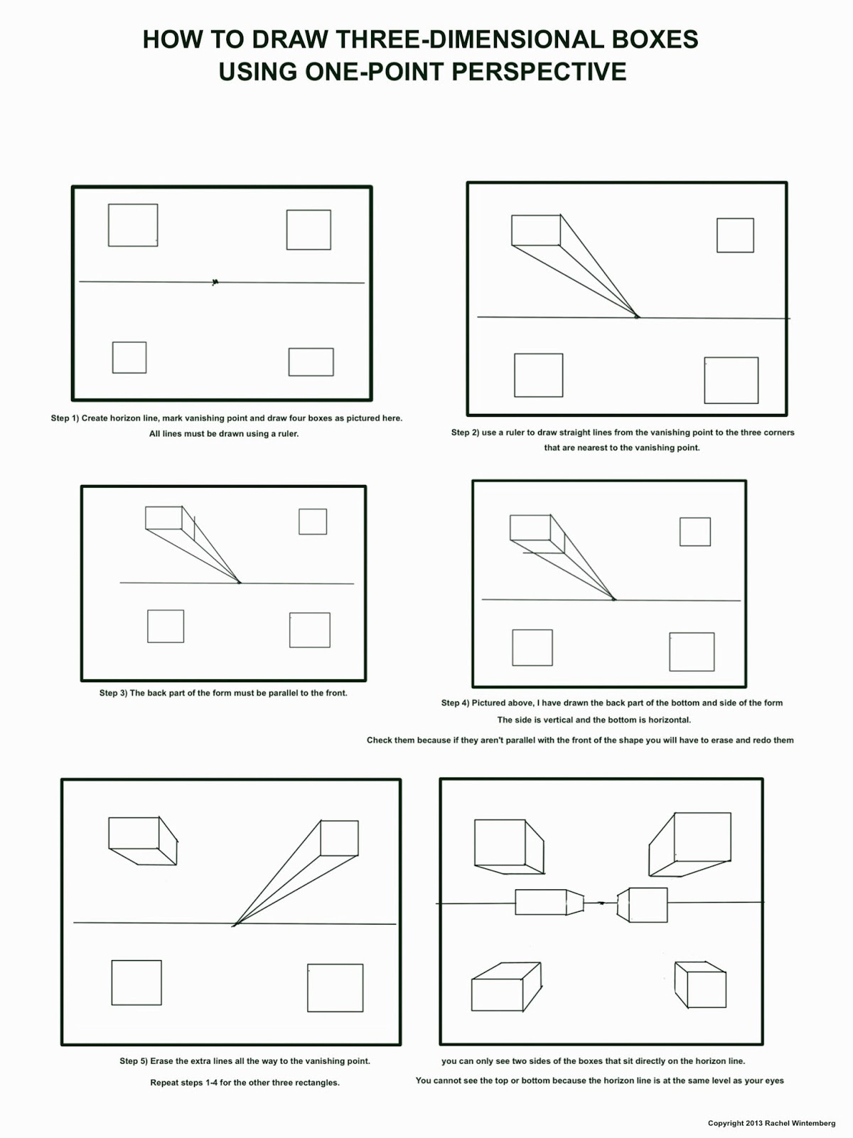 The Helpful Art Teacher Fun With One Point Perspective Boxes And Other Geometric Forms One Point And Two Point Perspective Worksheet Etsy