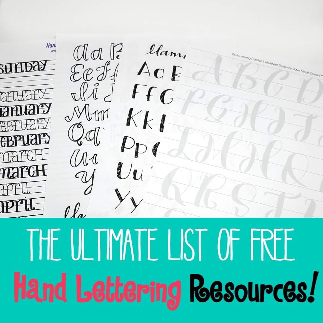 30 FREE Lettering Worksheets Print Start Practicing