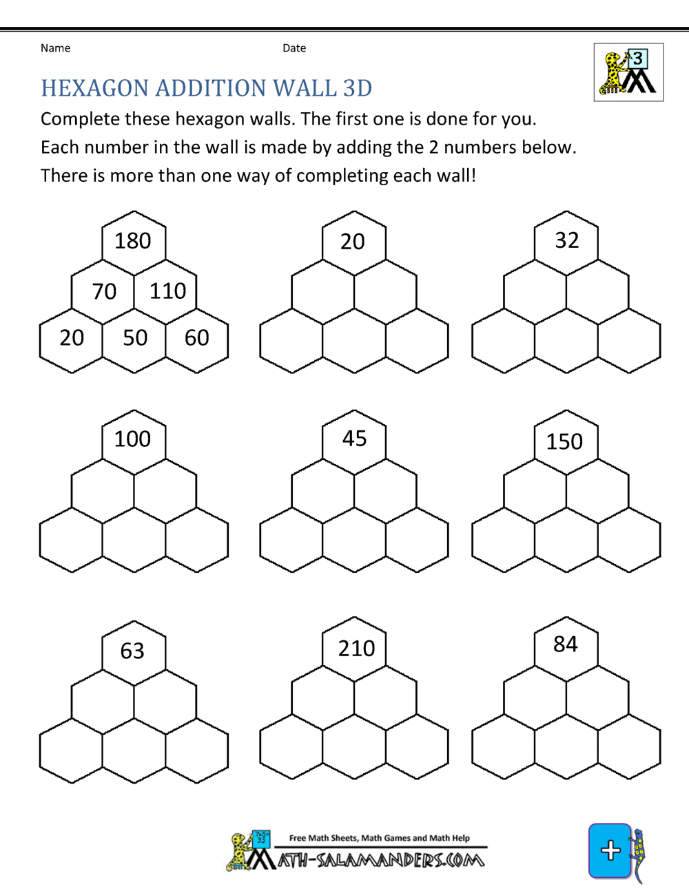 Third Grade Addition Worksheets Addition Worksheets Free Printable Easy Math Problems Free Printables Lettering SVG Files Tools Apps
