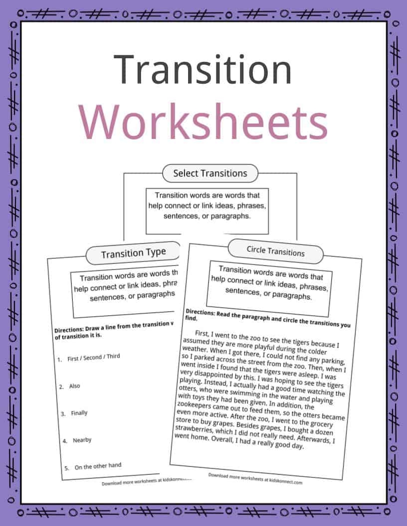 Free Transition Word List PDF For Elementary And Middle School Students Literacy In Focus